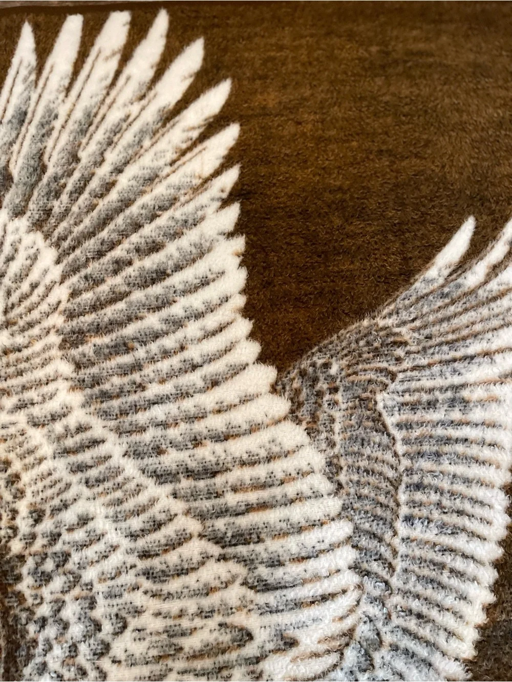 Vintage Biederlack Bald Eagle Reversible Throw Blanket 54” x 61”